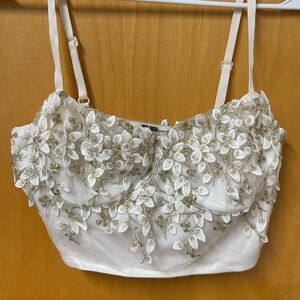 floral corset style tank top